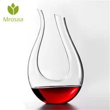 1200 мл роскошный хрустальный u-образный стеклянный рожок вина Графин для вина Pourer красный пивной дозатор-Графин барная посуда инструмент