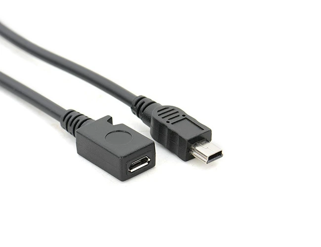 Cable adaptador USB 2,0 Mini B de pines, 13cm, od4.0 mm, macho a Micro hembra V3 a V8, 200 unids/lote|Conectores y cables de ordenador| - AliExpress
