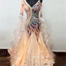 GOODANPAR платье с открытой спиной в стиле бабочки для бальных танцев, соревнований, женское платье с боди, бюстгальтером, чашечками, лайкрой, вальс, стандартная Одежда для танцев