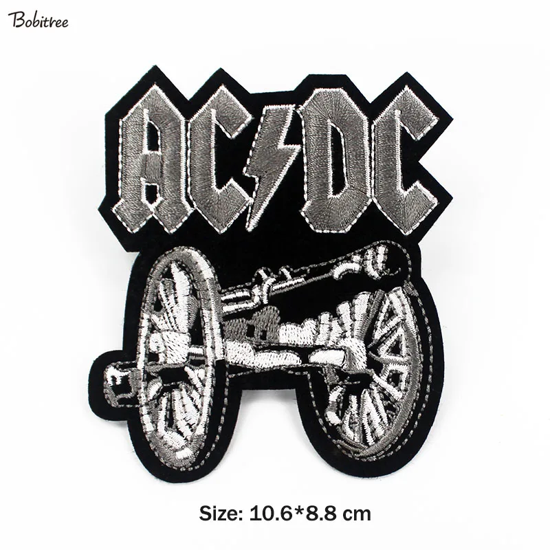 

Rock Music ACDC Band Label Patches Iron on Embroidery Clothes Badges Stickers Applique for Jacket Jeans Cloth Decoration