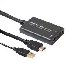 Горячая мм 3,5 мм аналоговый аудио HDMI Extractor конвертер Поддержка 4 К к К x 2 для PS4 ноутбука тв