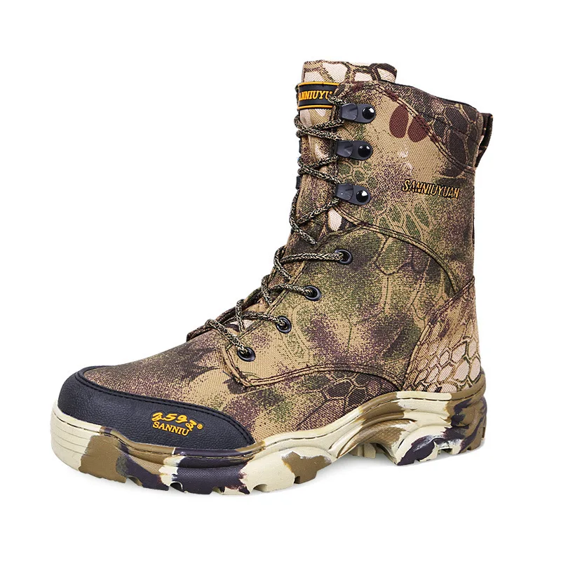

2018 New Pattern High Help Hunting Boots Bionics Camouflage Waist Go Fishing Shoe Outdoors Foot Camp Boots Spring And Autumn