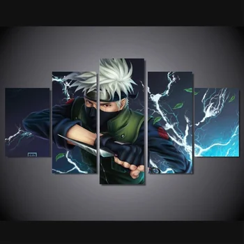 

5 Piece Anime Naruto Kakashi Canvas Art Wall Art for Living Room