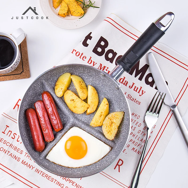 Life83 20 CM Breakfast Frying Pan Non Stick 3 in 1 Frying Pans No Oil smoke