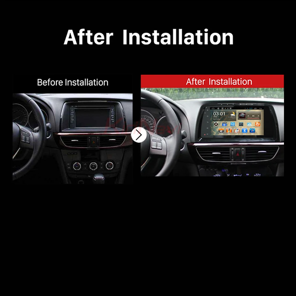 Flash Deal KiriNavi Android 7.1 Car DVD Player For Mazda 6 Atenza GPS Navigation Multimedia System Stereo Radio Bluetooth WIFI 4G 1