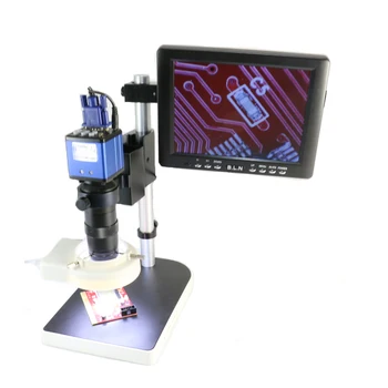 

VGA Industrial Video digital Microscope Camera +130X C-Mount Lens+8" LCD IPS monitor For soldering PCB SMD SMT Repair Tool