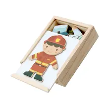 Игра Детские игрушки профессиональные 3D головоломки карты детская головоломка из дерева ранняя учебная доска Пазлы для детей от 2 до 4 лет E2965Z