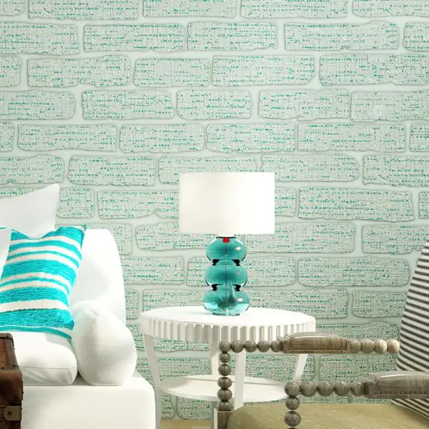 Mediterranean Beige Green Grey Brown Embossed Brick Wall Wallpaper Bedroom Living room Modern Decoration 3D Wall paper Mediterranean Beige Green Grey Brown Embossed Brick Wall Wallpaper Bedroom Living room Modern Decoration 3D Wall paper