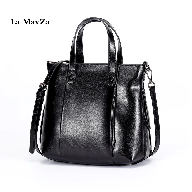

La MaxZa 2019 Good Cow Leather Crossbody Bag Purse Satchel Shoulder Bag Genuine Leather Women Handbags