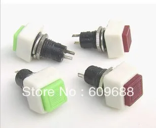 

Latching Push button switch, DS-460, 10mm on-off,color red or green