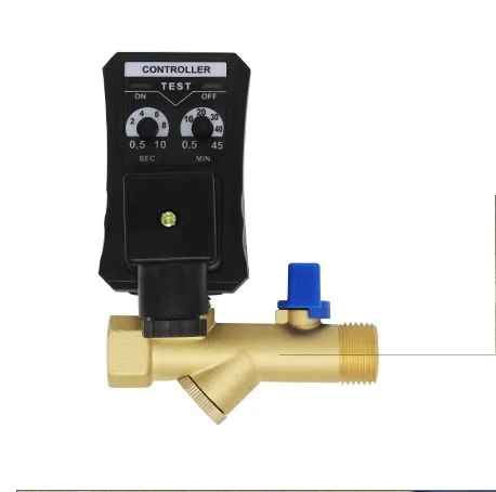

1pc G1/2" Electronic Drain Valve 1.6Mpa AC220V Air Compressor Gas Tank Automatic 2-way Timed Solenoid Valves