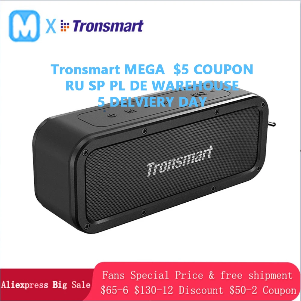 

Tronsmart Element Force $7 Coupon Bluetooth Speaker Portable Wireless speaker for phones with NFC mic IPX7 Waterproof