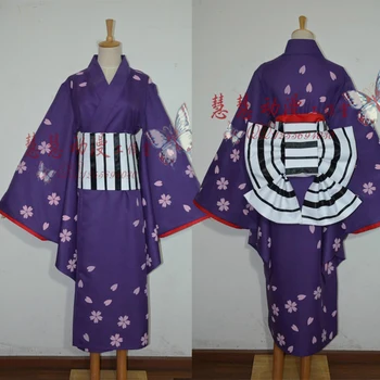 

Anime Rurouni Kenshin Kamiya Kaoru Print Kimono Cosplay Costume Lolita COS Clothing for Party