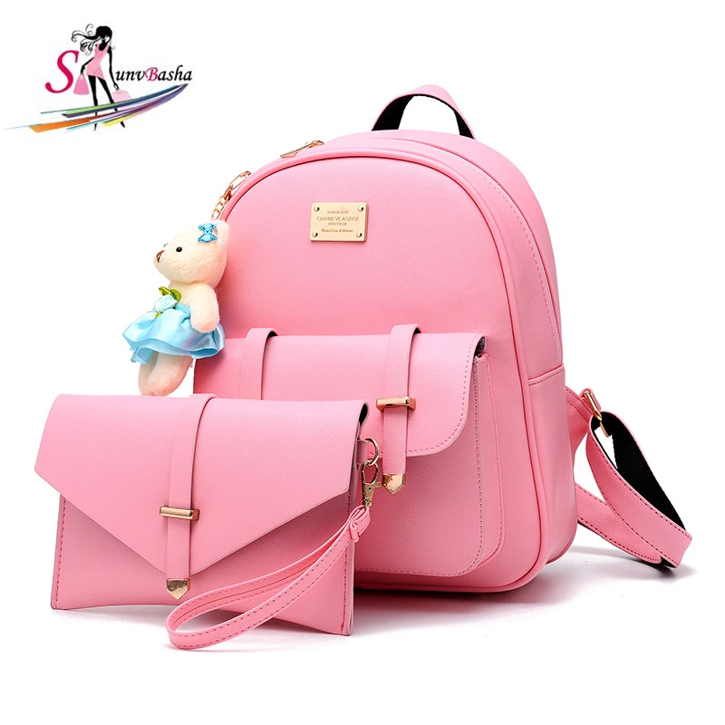 Fashion Women Backpack For Girls 2017 High Quality Pu Leather Purse Backpacks Female Fashion Girls Bags