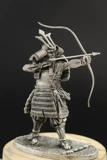 US $52.99 Customized Tin Metal Ancient Soldier Model 1/32 Japanese Warring States Overlord Bow Arrow Armor Wa