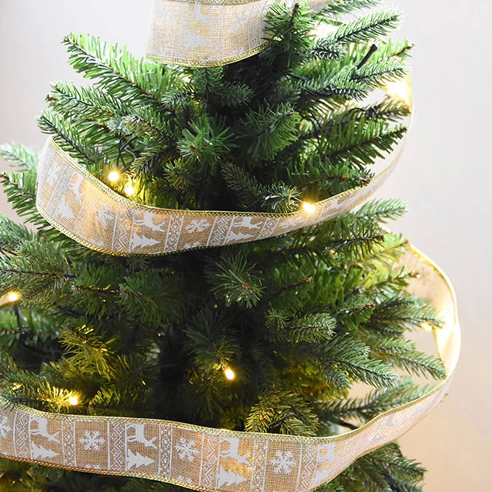200*5 см, украшения для рождественской елки, олененок, блестящие ленты, вечерние ленты, Рождественский бант, ленты, рождественские украшения для дома, украшения
