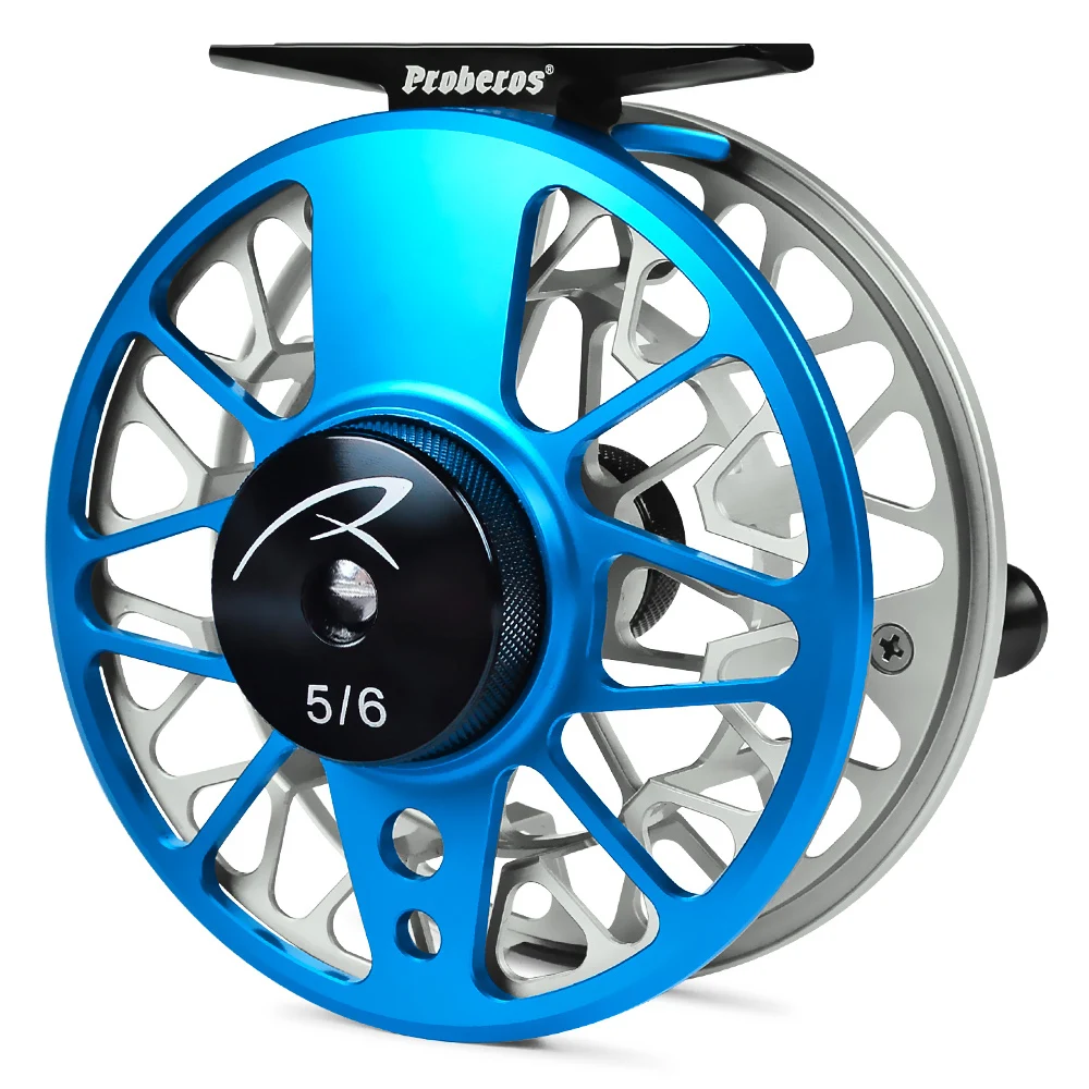 

Fly Fishing Reel PRO BEROS Aluminum Fly Reel CNC Machine Cut Large Arbor Die Casting Fly Fishing Wheel 5/6-7/8-9/11 WT