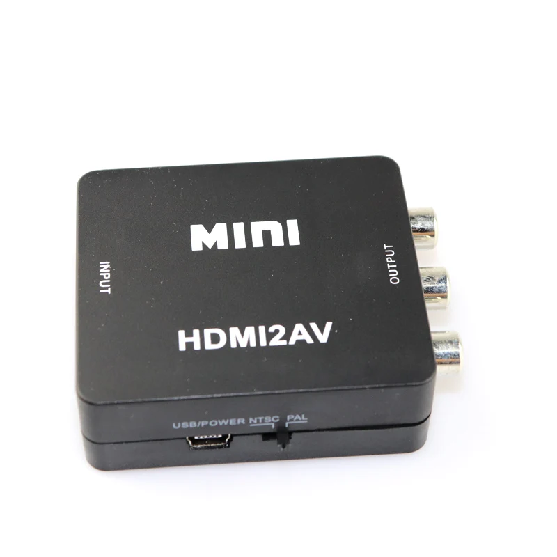 

Mini HD Video Converter HDMI to AV RCA AV/CVSB L/R Video 1080P HDMI2AV Support NTSC PAL Output HDMI TO AV Scaler Switch
