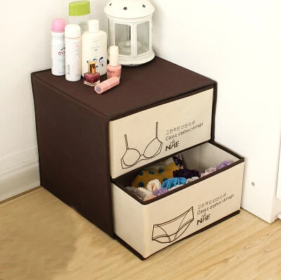 2015 Non Woven Drawer Storage Foldable Two Ties Folding Panties