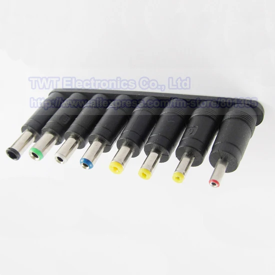 

8 In 1 Power Jack Universal DC Socket 5.5 x 2.1 mm To Plug Male Power Connector Converter for Laptop , 12set , Free shipping