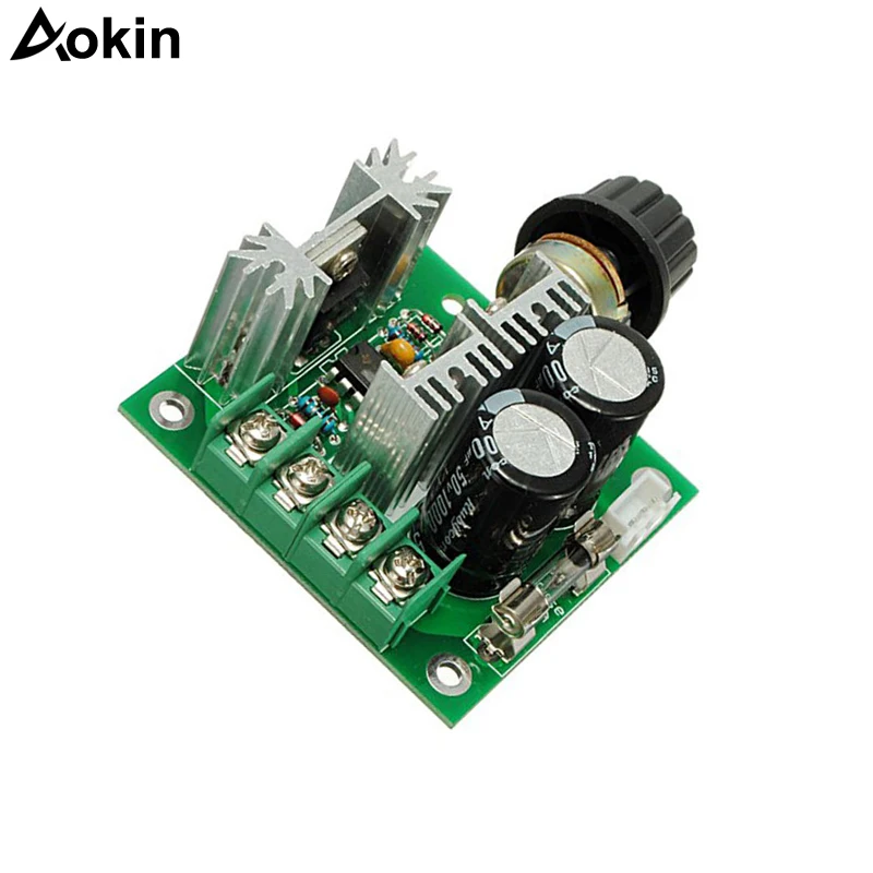 

DC Motor Speed Controller 10A PWM Regulator 12V - 40V PWM DC Motor Adjuster Speed Control Switch DIY Electronic PCB Board Module