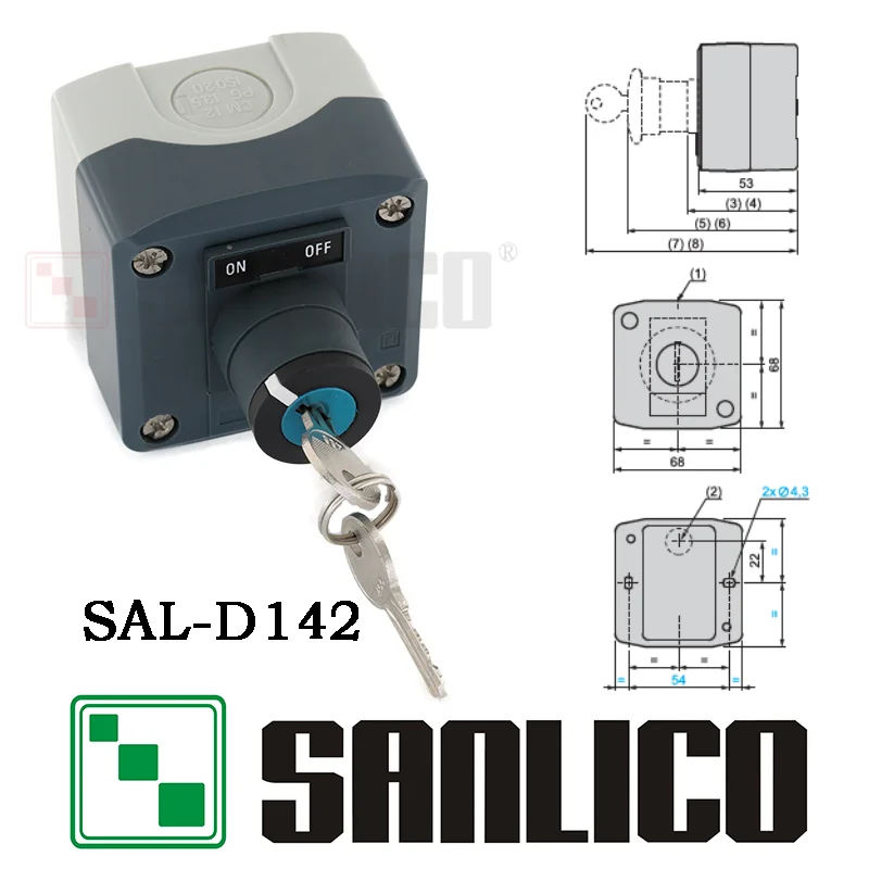 waterproof key switch control box key switch station (LA68H-D XAL)SAL-D142 IP65 цена waterproof key switch control box key switch station (LA68H-D XAL)SAL-D142 IP65 цены онлайн