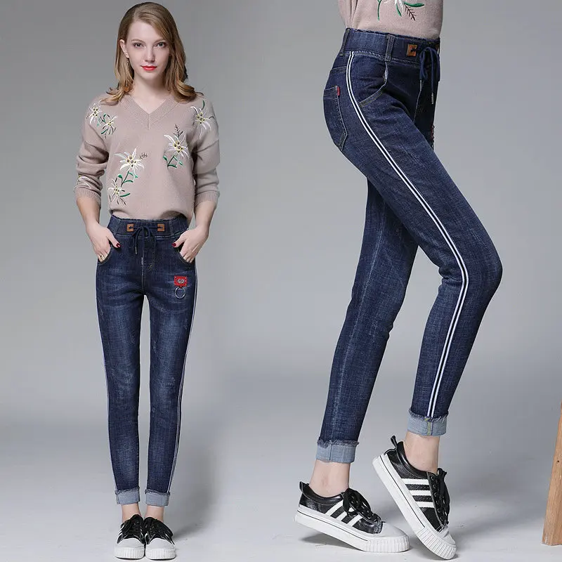 TYHFLY NEW Arrival jeans for women Casual Drawstring Elastic Waist