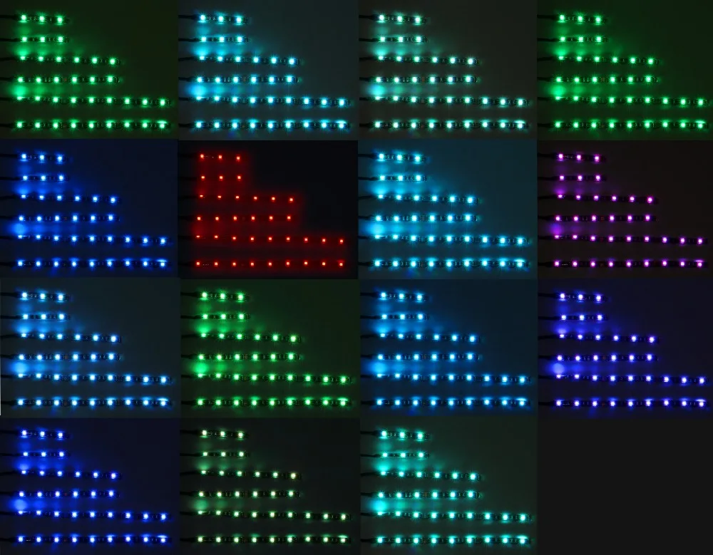 Neoteck 6 шт. Водонепроницаемый RGB Гибкие полоски 36leds неоновый акцент освещения комплект 5050 SMD освещение полосы бар для мотоцикла