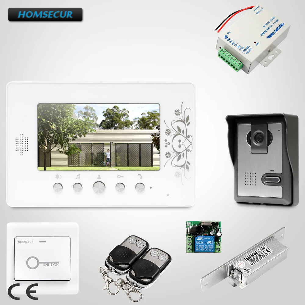 

HOMSECUR 7" Video Door Entry Call System with Mute Mode for Home Security for House/ Flat : XC005+XM709