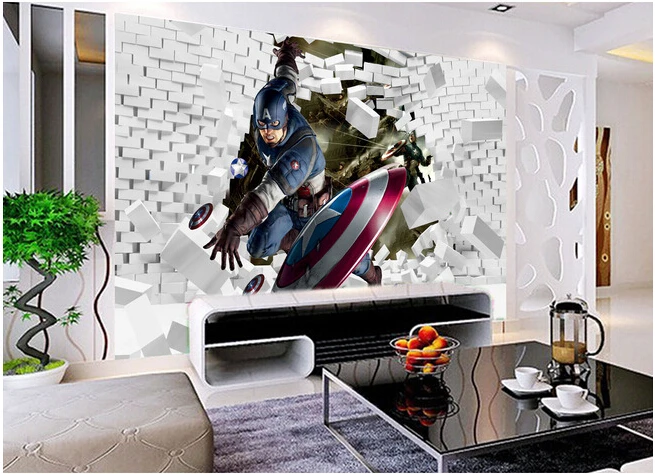Etapa Y así Permanece Murales 3D personalizados, héroe de película de dibujos animados en 3D,  papel de pared para sala de estar, sofá, TV, dormitorio de niños -  AliExpress