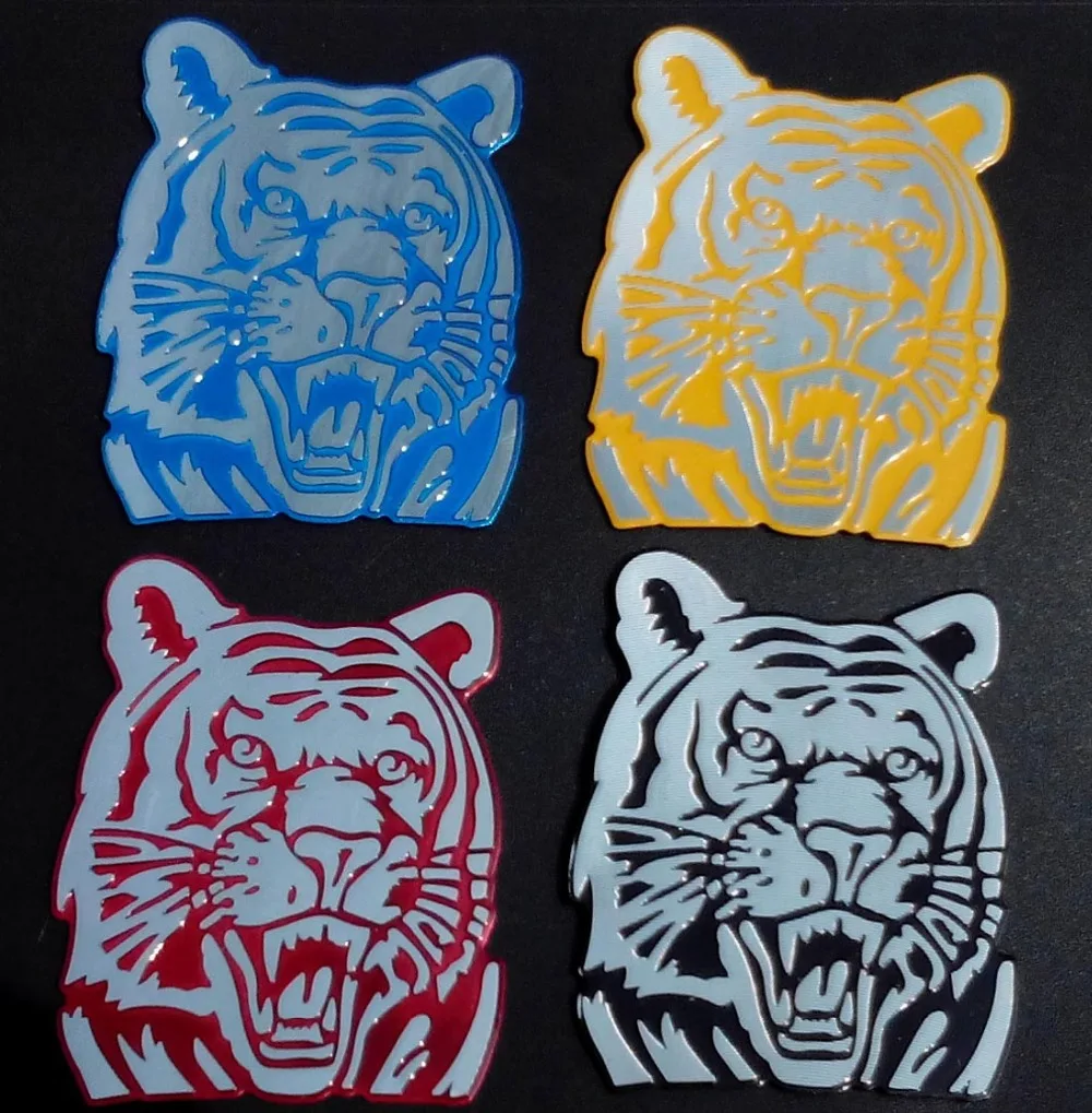 Wholesale 50Pcs Tiger Aluminum Badge 3D aluminum Emblem car Decal