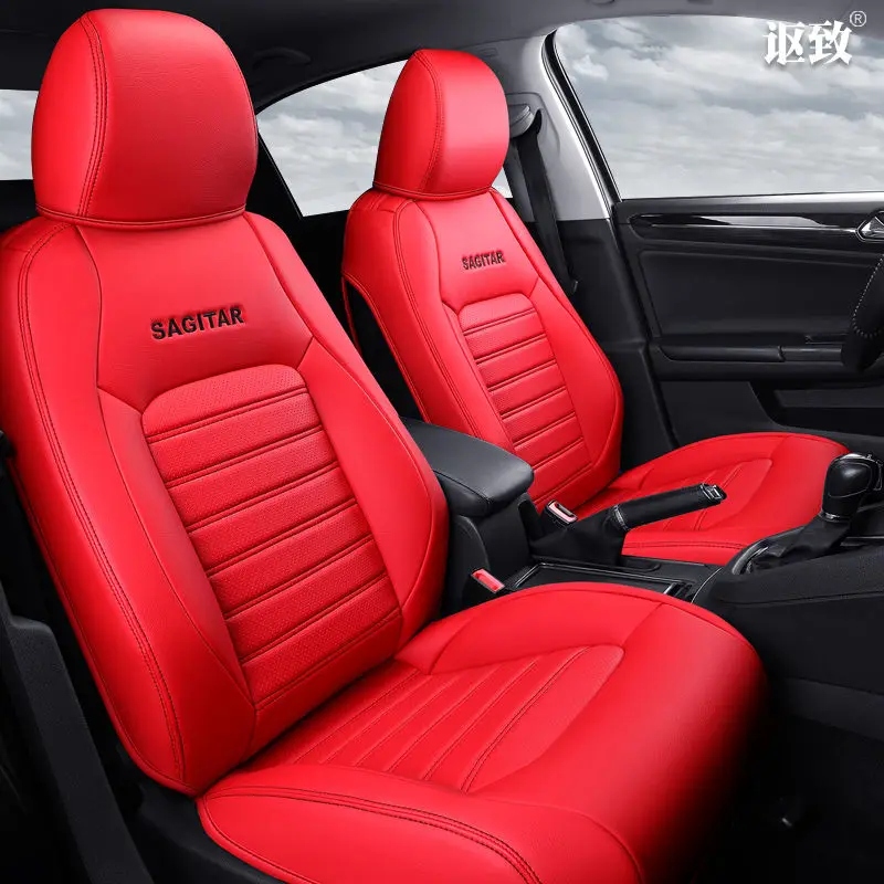 Artificial leather A 6D автомобильный чехол для сиденья, специальная настройка, специальная подушка для сиденья, искусственная кожа, автомобильный коврик, для Volkswagen Sagitar автостайлинг - Название цвета: Artificial leather A