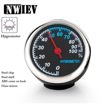 NWIEV для hyundai Creta Tucson BMW X5 E53 VW Golf 4 7 5 Tiguan Kia Rio автомобильные часы термометр гигрометр украшения Аксессуары