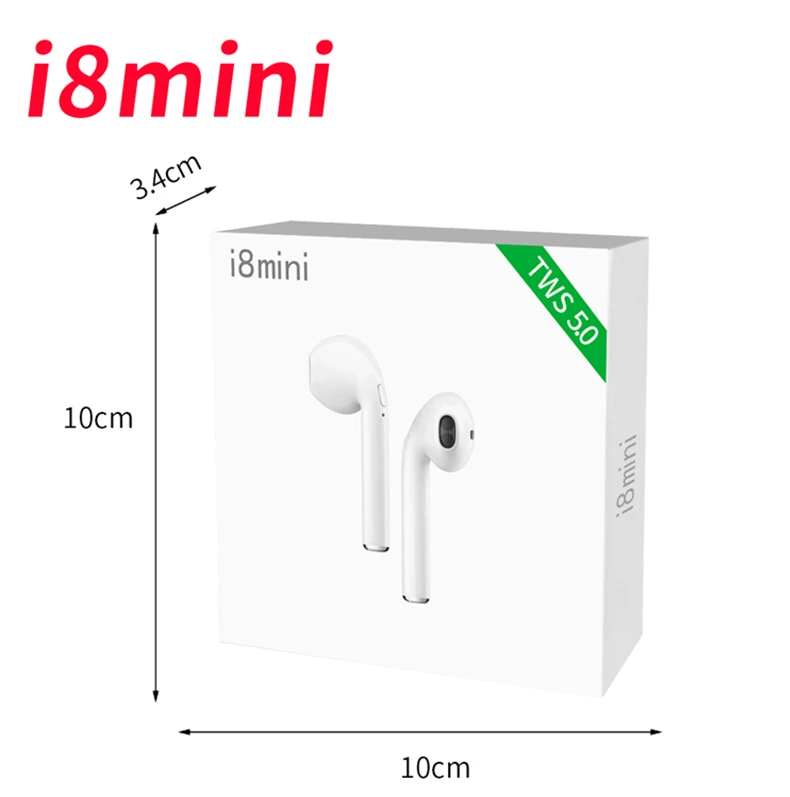 Мини наушники I8mini V5.0 двойные с зарядным устройством стереогарнитура Bluetooth для