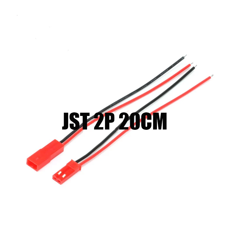

Free shipping 10pair (20PCS) each 10CM 2 Pin JST Male and Female Wire Connector Plug Cable 24awg total 20cm