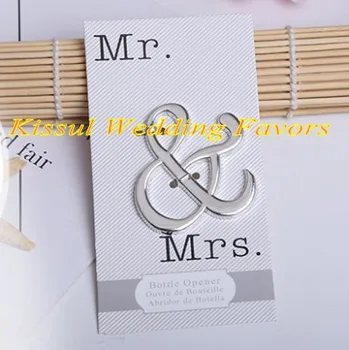 

(25 Pieces/lot) Useful wedding gift of Mr and Mrs Ampersand Bottle Opener Party Favors for Bridal shower decorations