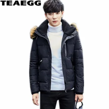 

TEAEGG Real Big Raccoon Fur Collar Men's Jackets Duck Down Duck Jacket Men Coat High Quality Chaqueta Plumas Hombre Parkas AL373