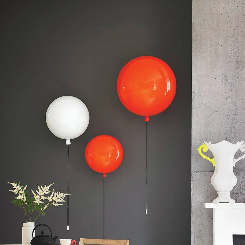 

Modern Light E27 LED Wall Lamp Minimalist Colorful Balloon Indoor Living Room Children Bedroom Wall Light Aisle Sconce Lamp Deco