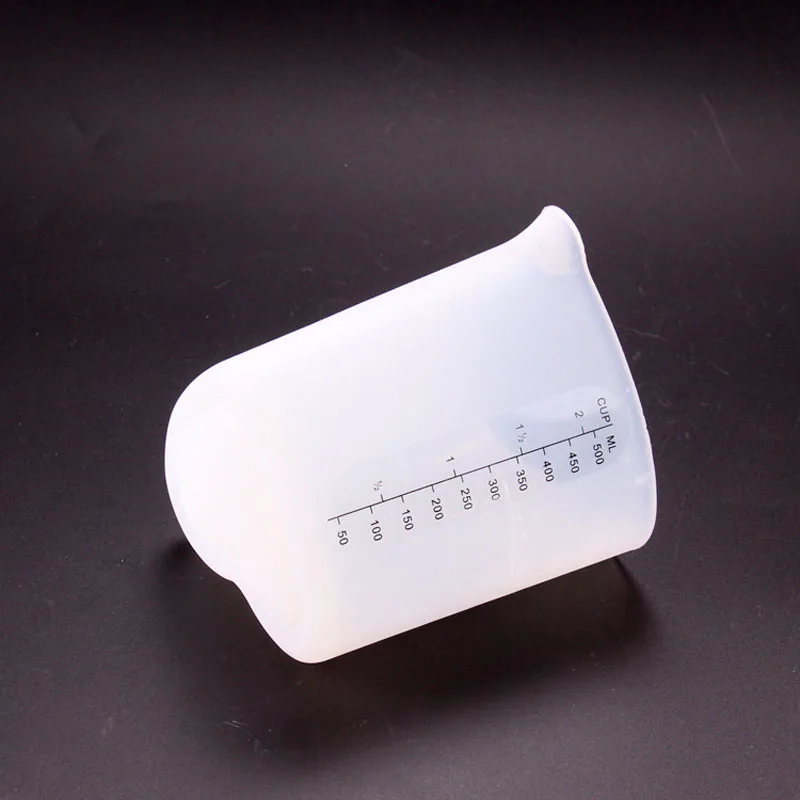 500ML Silicone Measuring Cups Heart Shape Thicken Soft Ovenproof