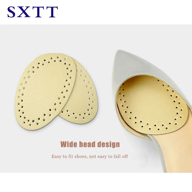 SXTT 1 Pair Orthopedic insoles leather Shoe Insole Pads Forefoot Shoes