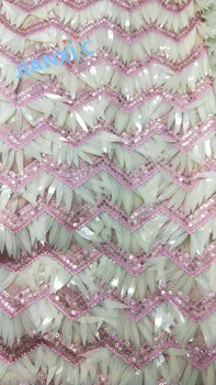 

sequins African French Net Lace Fabric JIANXI.C-101936 Hot Selling embroidered Lace Fabric High Quality