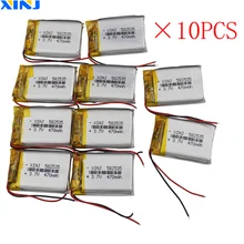 XINJ 10 sztuk 3.7V 470mAh litowo polimerowy akumulator lipo komórek 582535 dla smart watch MP3/MP4 odtwarzacz muzyczny DVC kamera DVR zegarki DVD