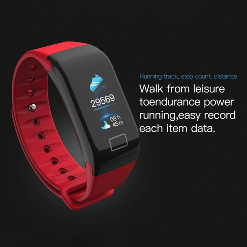 

Fitness Wristband Heart Rate Monitor Smart Bracelet Smartwatch Blood Pressure With Pedometer Bracelet