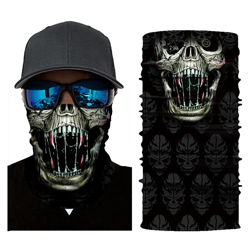 Новая мотоциклетная маска Байкерская маска для лица Солнцезащитная Балаклава Шарф для Хэллоуина мото маска Kominiarka Ghost Cagoule Visage Маскарадная маска - Цвет: 140