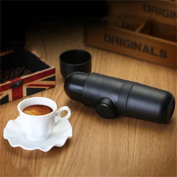 

mini thermos portable espresso coffee pod coffee maker handheld pressure pots for camping hiking travel
