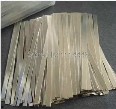

500pcs 0.1 x 7 x 100mm Nickel Plated Steel Strap Strip Sheets for battery spot welding machine Welder Equipment