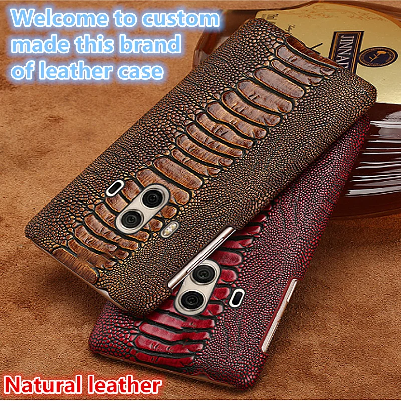 LS08 Natural leather hard cover case for font b OnePlus b font font b 7 b