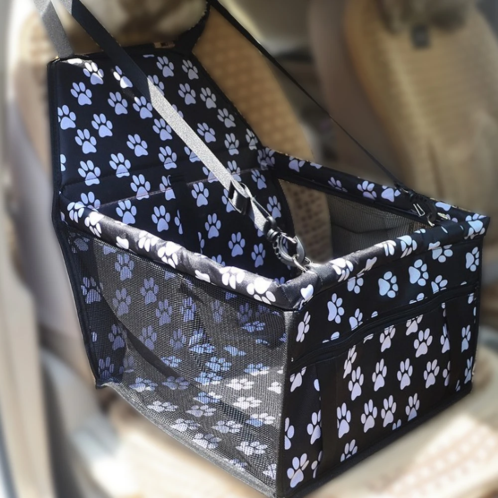 600 d оксфордская сумка для домашних животных корзина товары для домашних животных переноска Автомобильная подушка для сиденья безопасная переноска дом кошка сумка для щенков Автомобильная корзина-переноска - Название цвета: Black