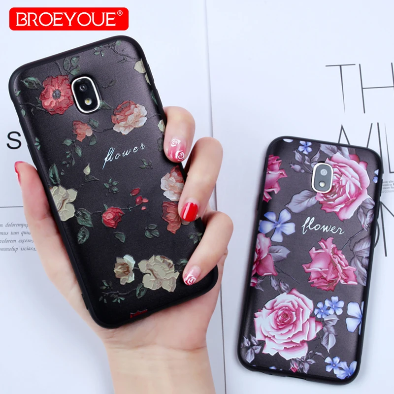 

Case For Samsung Galaxy J2 Pro J3 J5 J7 S8 S7 Edge S9 Plus A6 Plus 2018 A5 2017 A3 A5 A7 2016 J6 2018 3D Relief Floral Case