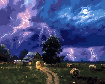 

Frameless diy paintings by numbers paint by number for home decor oil picture painting 5065cm light